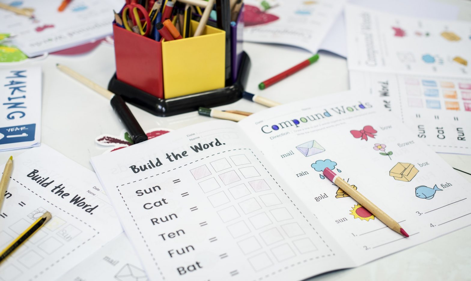 Students vocabulary coloring workbook