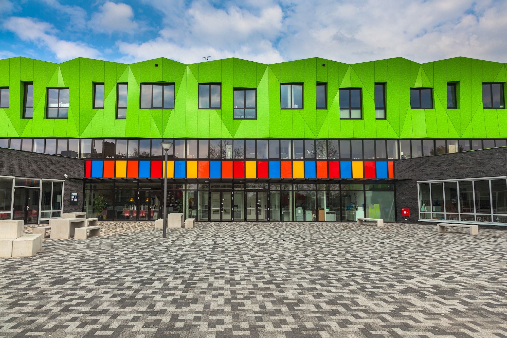 Contemporary school building