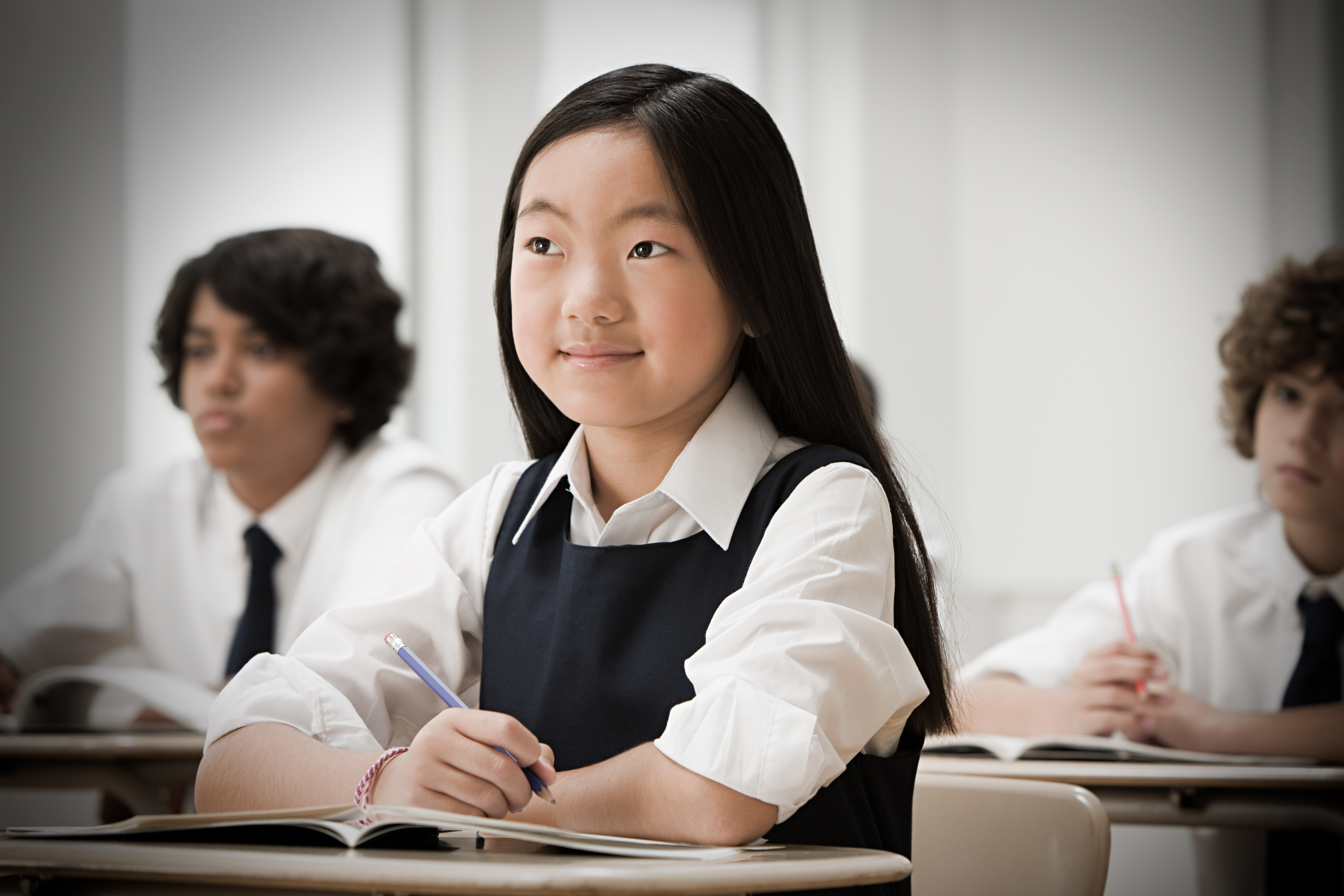 School students in classroom